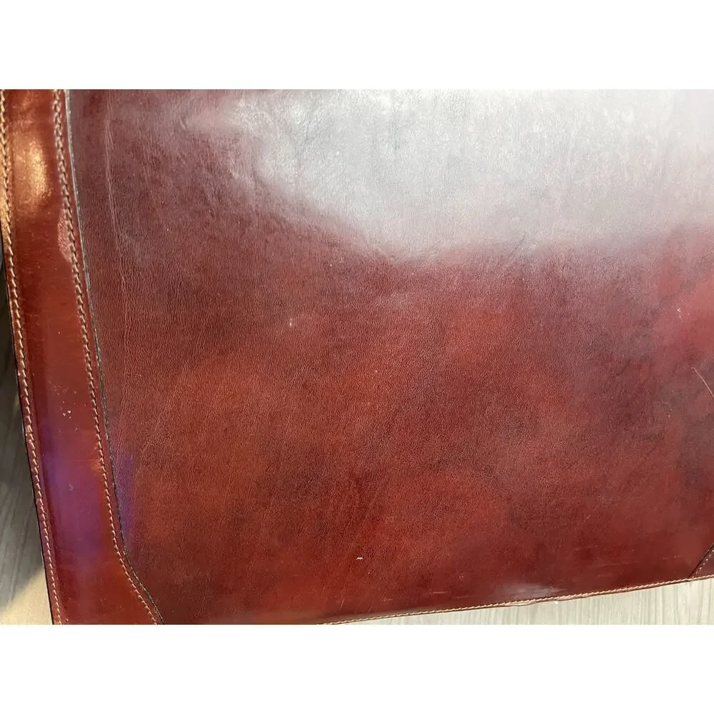 Bosca Old Leather Partners Briefcase Burgundy With Key